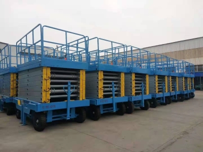 剪叉升降平臺不能直臂支撐開放，臺面傾斜問題綜合分析